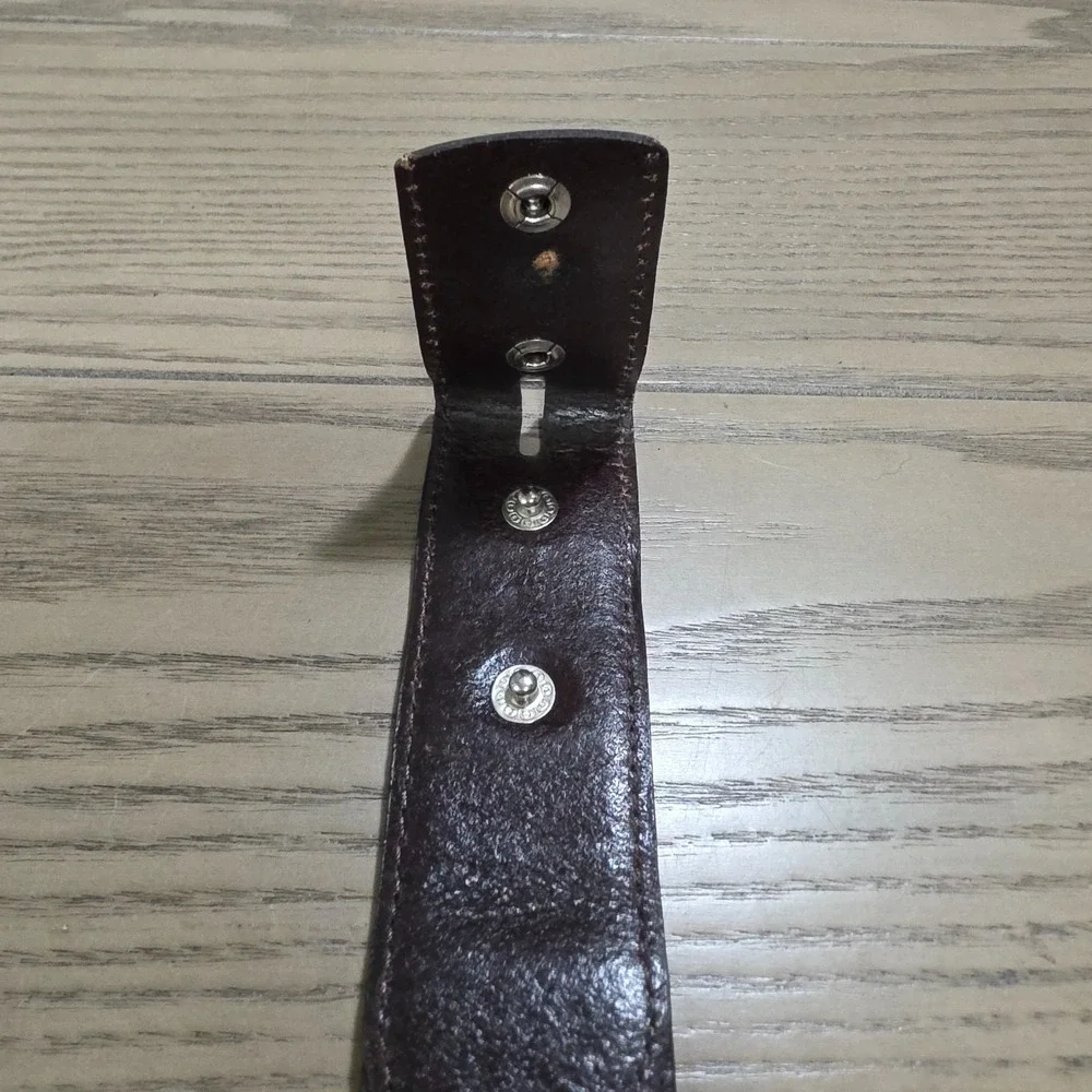 Vintage RESISTOL Brown Leather Cowhide Size‎ 40 Western Scroll Studs